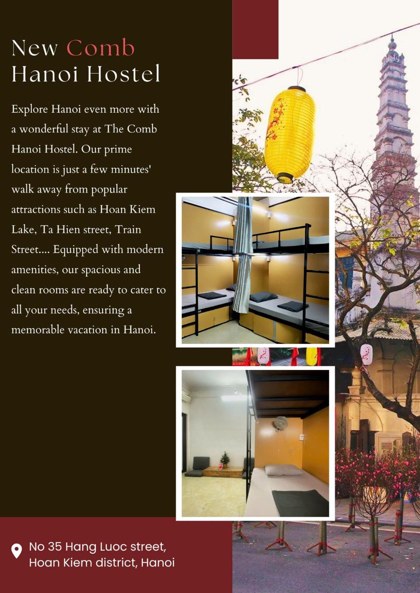Hanoi New Comb Hostel Luaran gambar